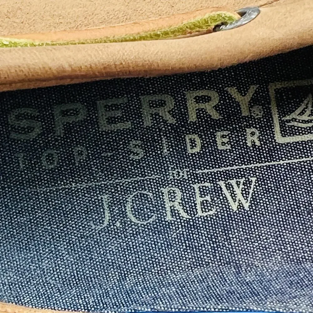 Sperry Shoes Men 9.5 Brown Leather Top Sider J Crew Boat Casual Comfort Nautical
